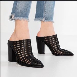 Dolce Vita Anthropologie Kacie Slip On Mule Black Leather Size 7